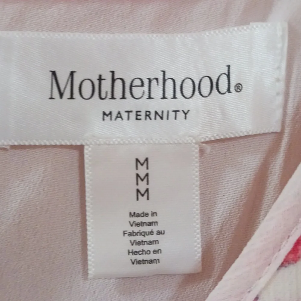 Motherhood Maternity Pink Floral Flutter Sleeve Midi Dress Size M - Picture 4 of 13